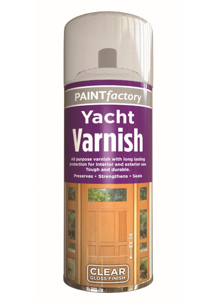 Paint  Factory Yacht Varnish Spray Gloss Clear 250ML Paint  Factory Yacht Varnish Spray Gloss Clear 250ML